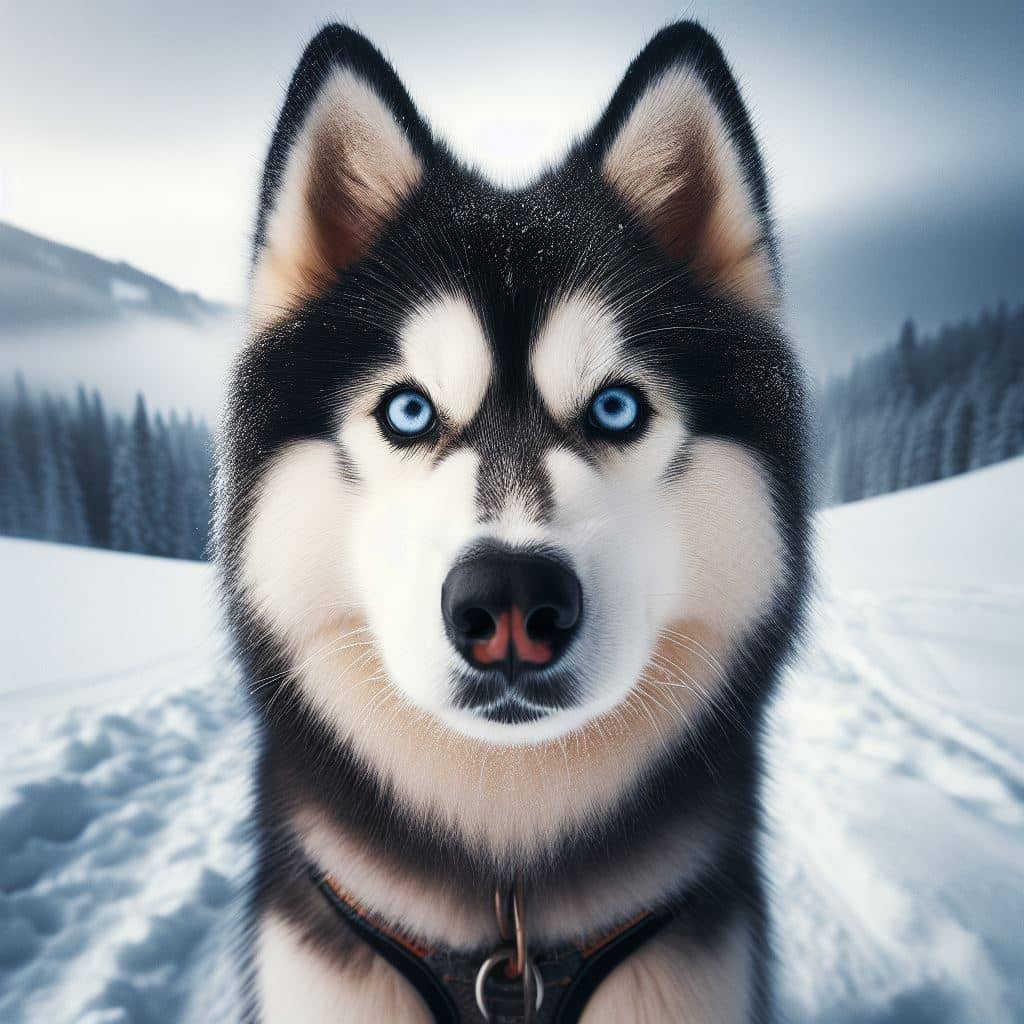 What dogs have blue eyes