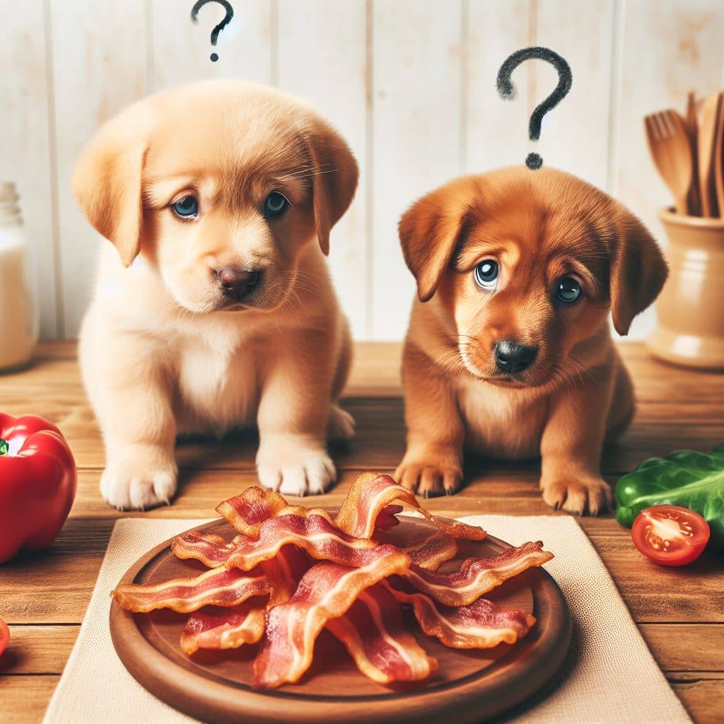 can puppies eat bacon