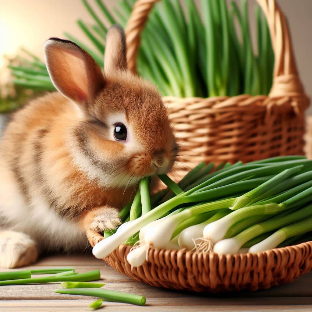 Can rabbits eat green onions