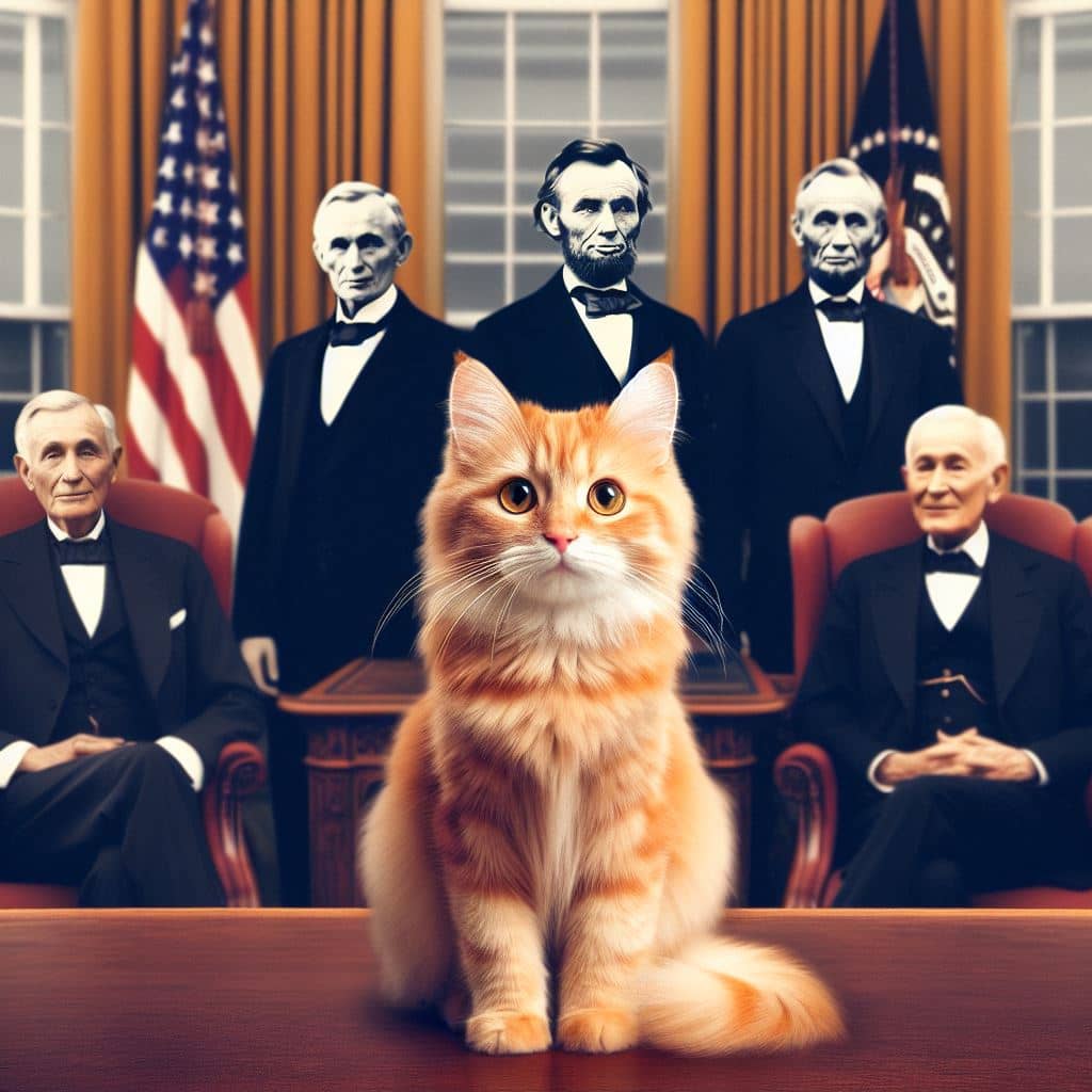 How many presidents had cats