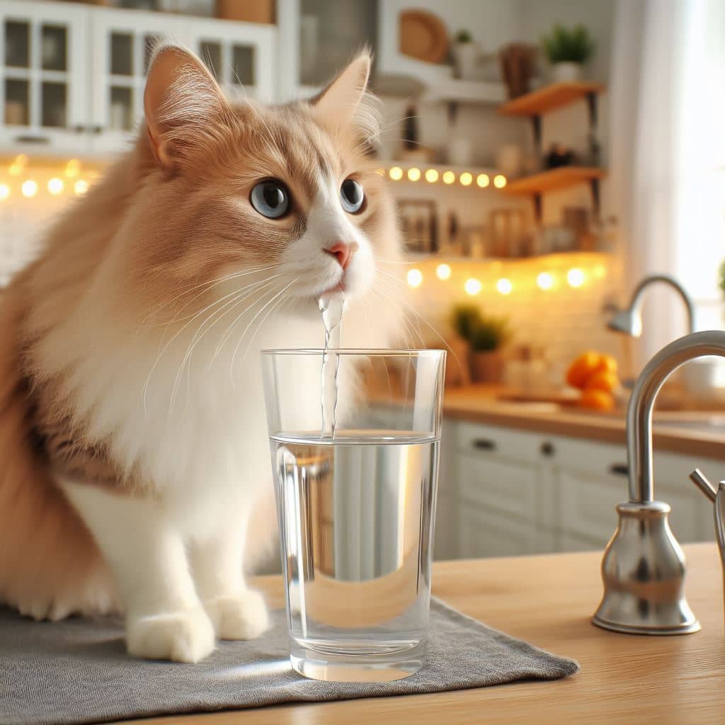 What cats like water