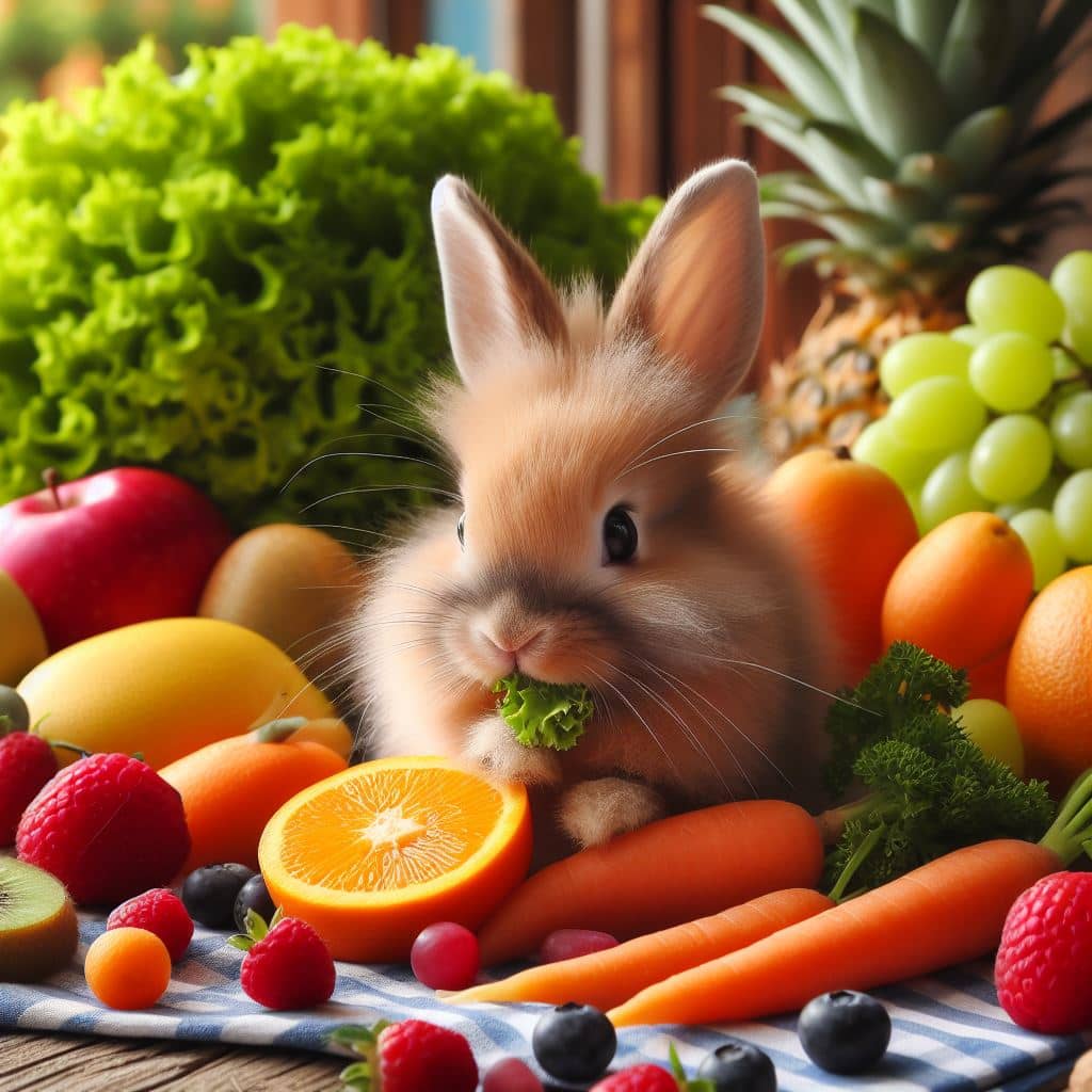 What fruit and veg can rabbits eat