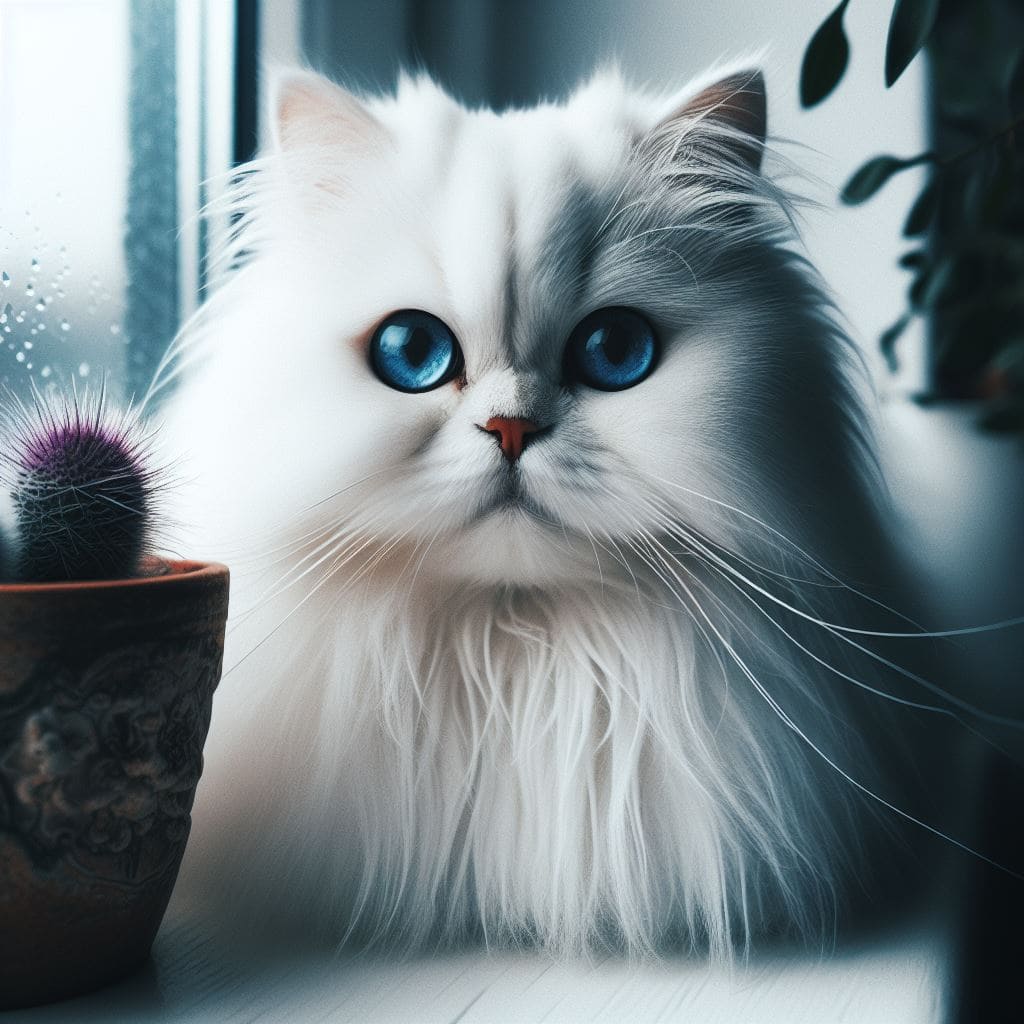 Which cats have blue eyes