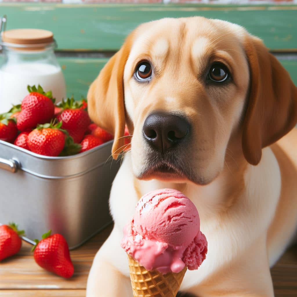 can dogs eat strawberry ice cream
